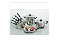 Cacerola Studio 14 cm de acero inoxidable 18/10 con mango ergonómico de baquelita negra