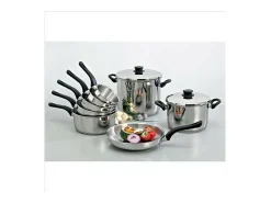 Cacerola Studio 12cm de acero inoxidable 18/10 con mango ergonómico de baquelita negra