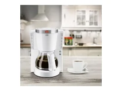 Cafetera Blanco/Acero Cepillado