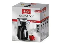 Cafetera de filtro MELITTA Easy Top Therm II 1L, 1050W, diseño negro, 12 tazas, mantenimiento en caliente termo