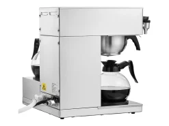 Cafetera de Filtro SucceBuy Comercial 12 Tazas con 3 Jarras y Placas Calefactoras, Toma de Agua Automática para Restaurante, Oficina, Cafetería