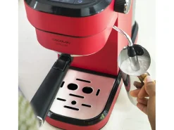 Cafetera express Cafelizzia 790 Shiny. Espressos y Cappuccino, 1350 W, Sistema Thermoblock, 20 Bares, Modo Auto para 1-2 Cafés, Vaporizador Orientable, 1.2L, Rojo