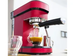 Cafetera express Cafelizzia 790 Shiny. Espressos y Cappuccino, 1350 W, Sistema Thermoblock, 20 Bares, Modo Auto para 1-2 Cafés, Vaporizador Orientable, 1.2L, Rojo