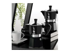 Cafetera Italiana Bialetti Moka Express 3 Tazas 100ml Negra - Compatible con Todos los Fuegos Excepto Inducción