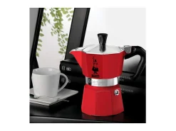 Cafetera Italiana Bialetti La Mokina Roja 1 Taza 40 ml Para Todos los Fuegos Excepto Inducción