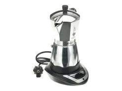 Cafetera Italiana Eléctrica Bialetti Moka Timer Inox 6 Tazas 300 ml Programable