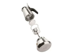 Cafetera Italiana Pezzetti Steelexpress 6 Tazas Acero Inoxidable Todos Fuegos Inducción Azul Índigo