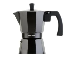 Cafetera italiana Wecook Luccia 9 tazas aluminio negro