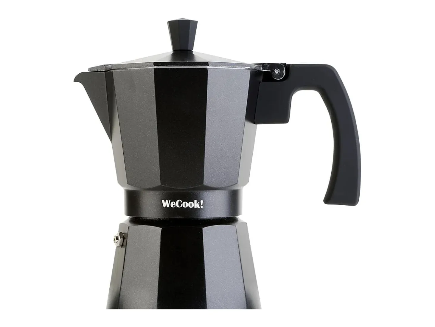 Cafetera italiana Wecook Luccia 9 tazas aluminio negro
