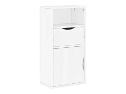 Cajonera auxiliar ODDA blanca 40x24x79 cm madera maciza de pino