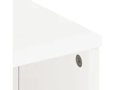 Cajonera auxiliar ODDA blanca 40x24x79 cm madera maciza de pino