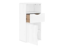 Cajonera auxiliar ODDA blanca 40x24x79 cm madera maciza de pino