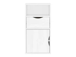 Cajonera auxiliar ODDA blanca 40x24x79 cm madera maciza de pino