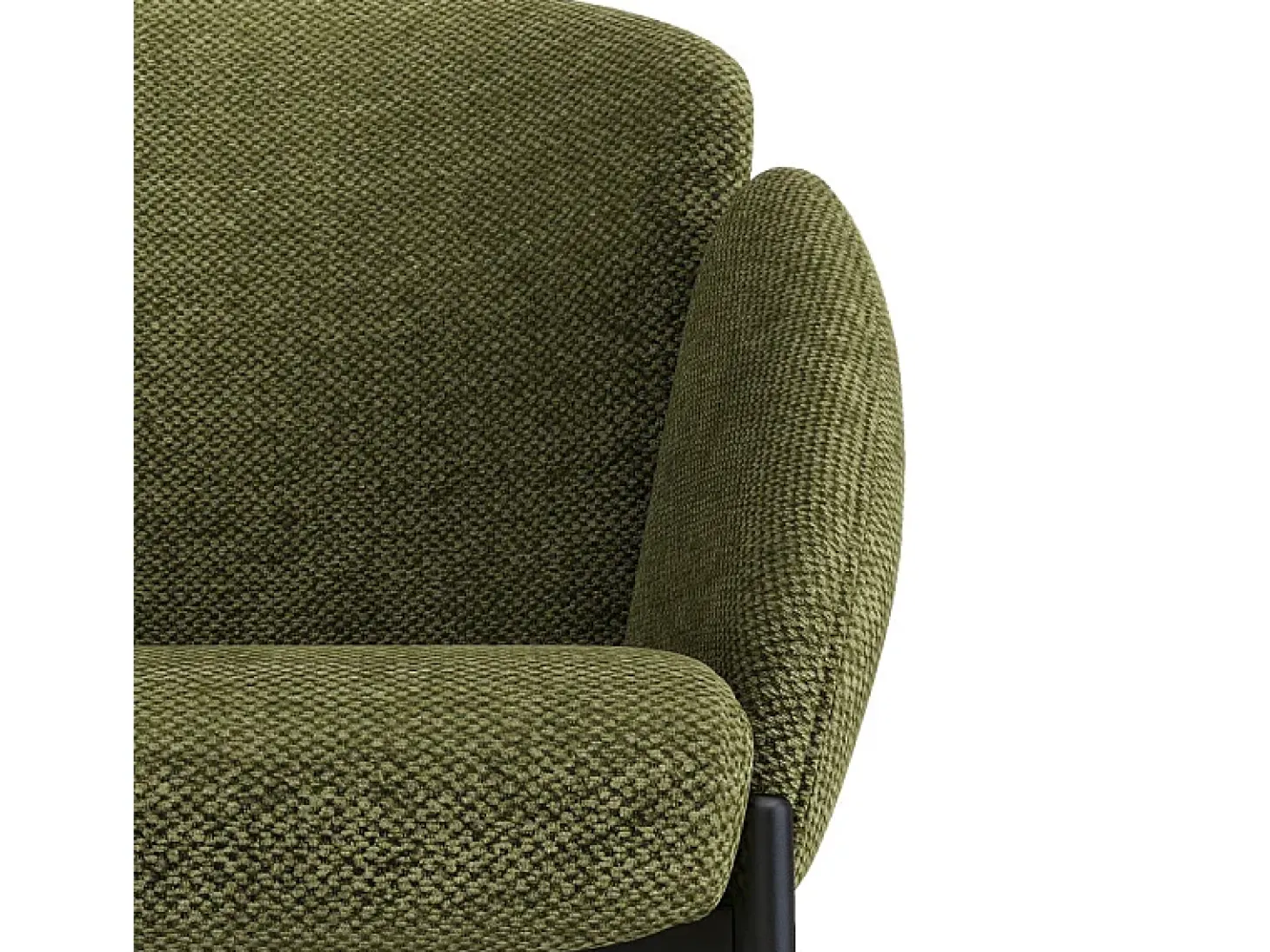 CANDICE-Silla de bar de tela verde (x2)