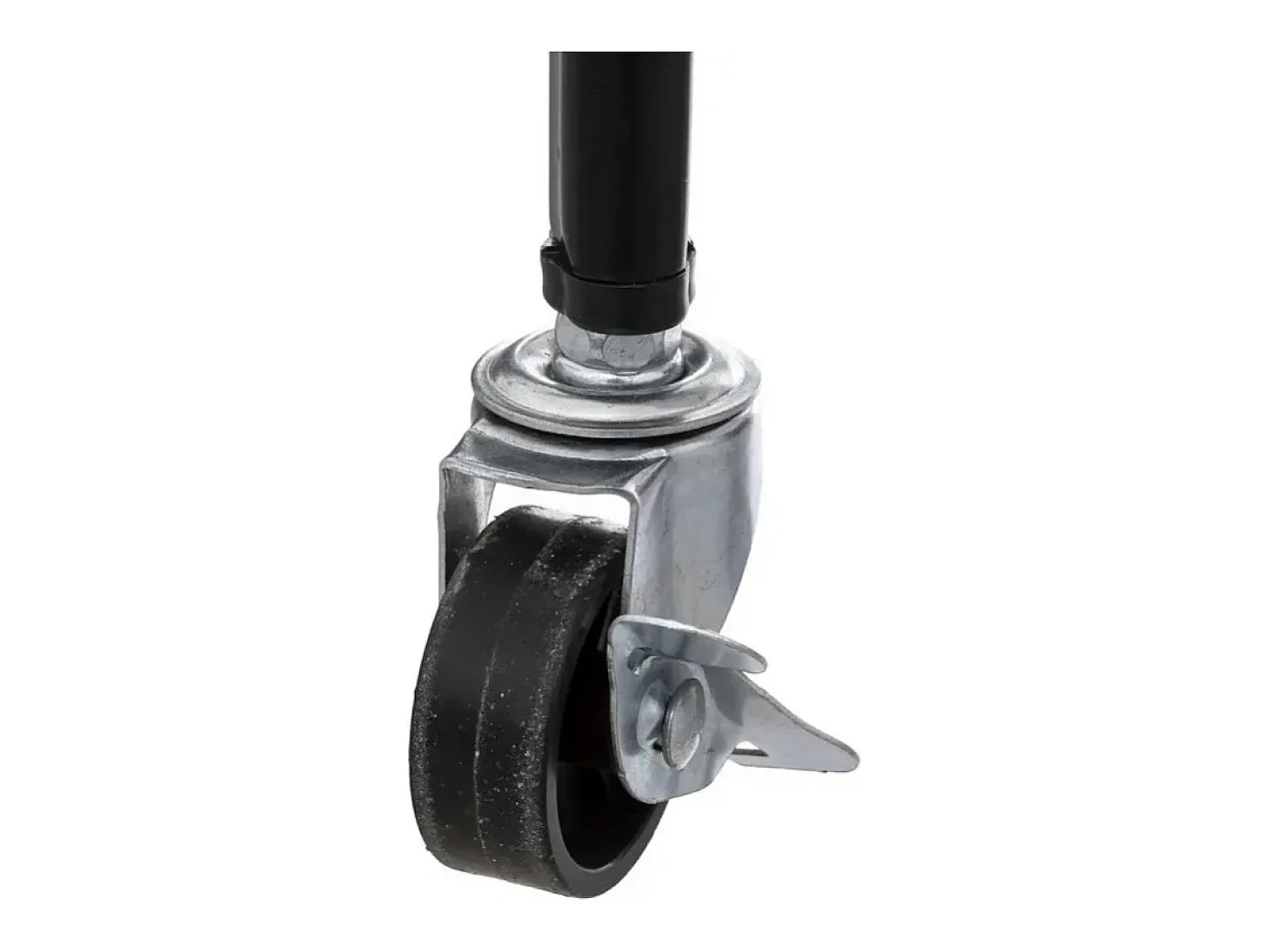 Carrito auxiliar con ruedas 3 estantes negro 78x44x32 cm