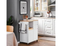 Carrito Auxiliar de Cocina con 2 Cajones FKW123-WN SoBuy ES