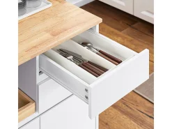 Carrito Auxiliar de Cocina con 2 Cajones FKW123-WN SoBuy ES