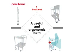 Carrito auxiliar plegable con ruedas - Estructura metálica gris, 2 estantes laminados Diseño Manzanas – 72*66*43 cm - BAUHAUS