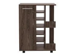 Carrito de Bar, Bar Cart, con botellero y ruedas