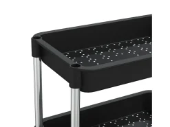 Carrito de cocina 5 niveles hierro y ABS negro 42x29x128 cm