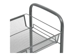 Carrito de cocina 5 niveles hierro gris 46x26x105 cm