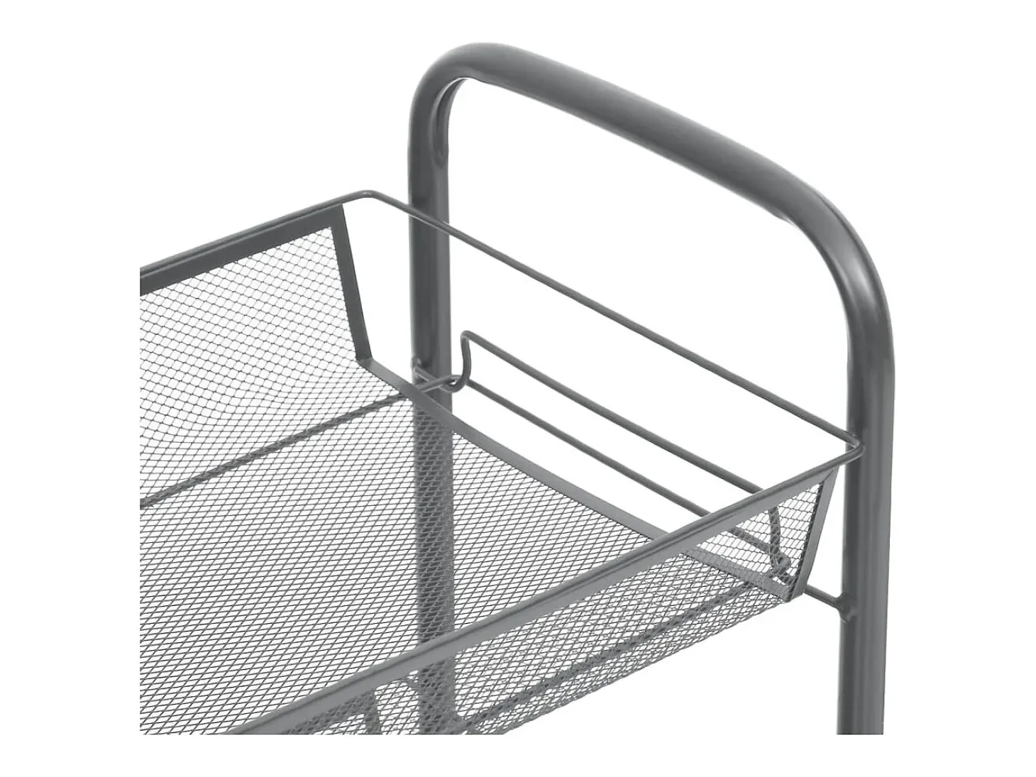 Carrito de cocina 5 niveles hierro gris 46x26x105 cm