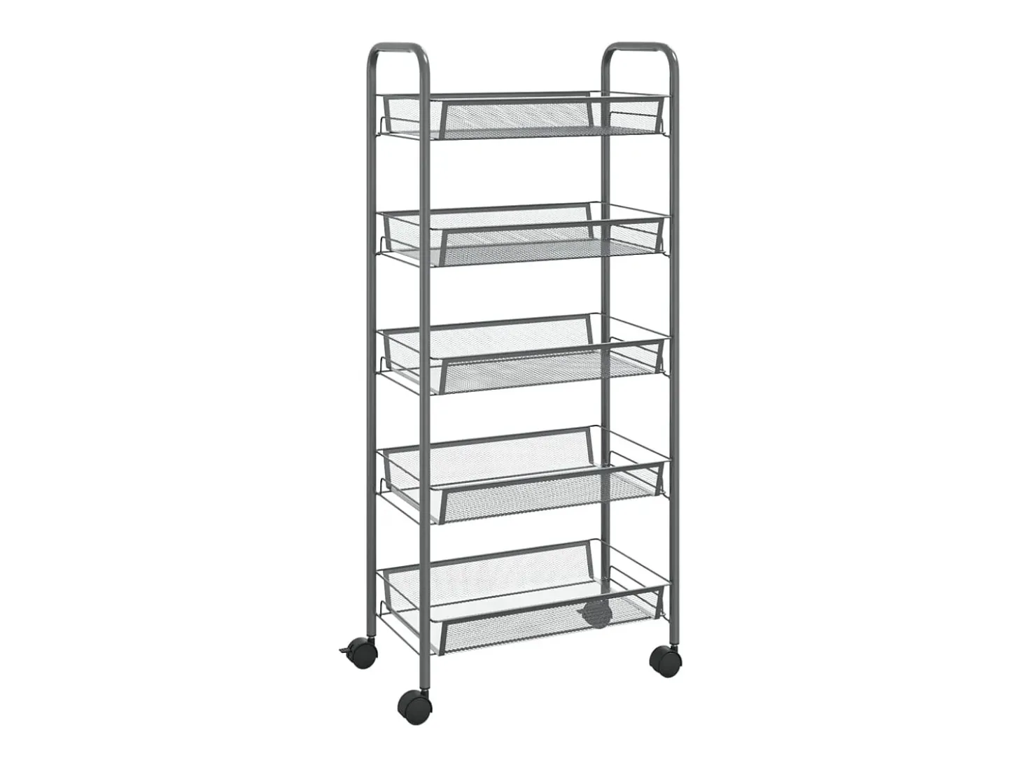 Carrito de cocina 5 niveles hierro gris 46x26x105 cm
