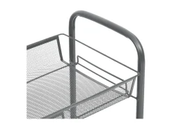 Carrito de cocina 5 niveles hierro gris 46x26x105 cm