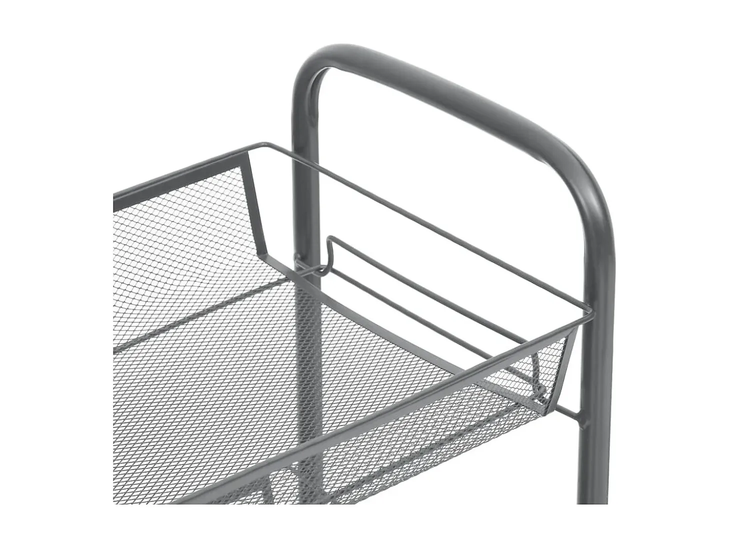 Carrito de cocina 5 niveles hierro gris 46x26x105 cm