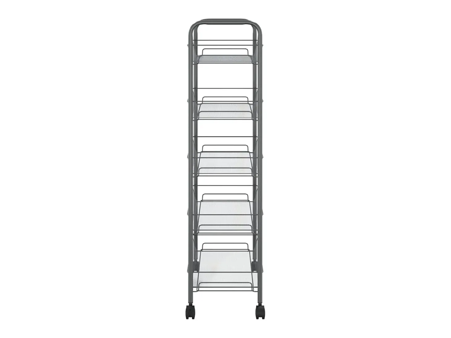 Carrito de cocina 5 niveles hierro gris 46x26x105 cm