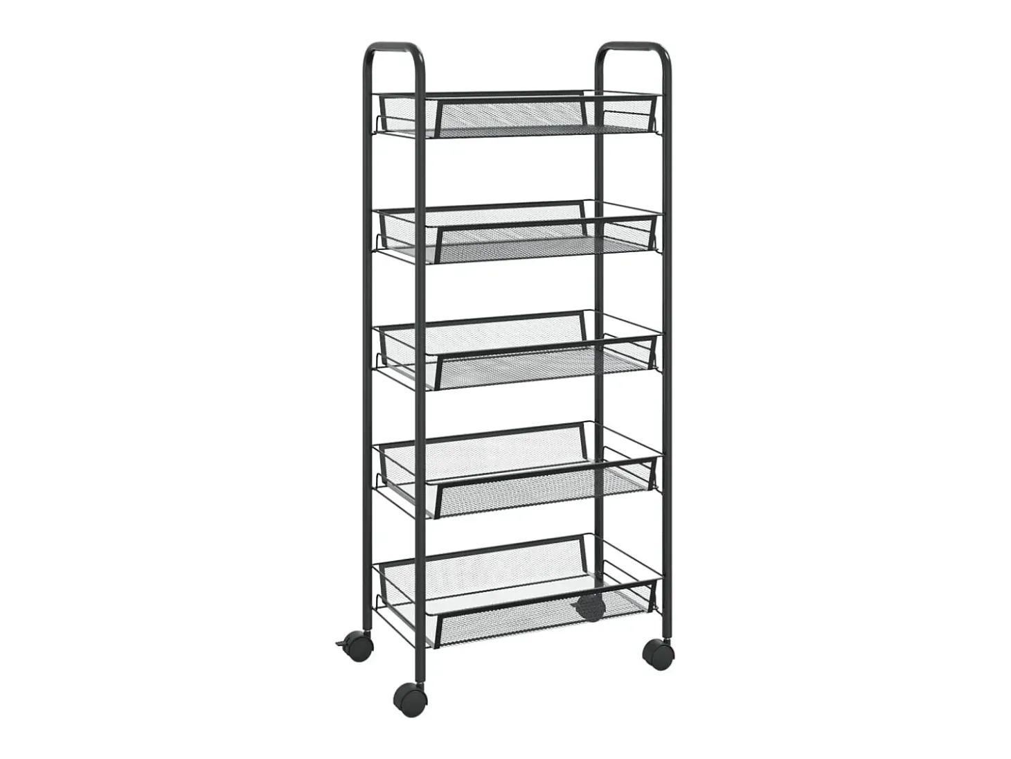 Carrito de cocina 5 niveles hierro negro 46x26x105 cm