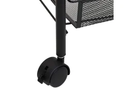 Carrito de cocina 5 niveles hierro negro 46x26x105 cm