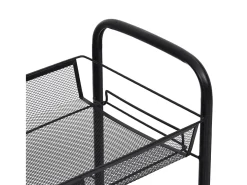 Carrito de cocina 4 niveles hierro negro 46x26x85 cm