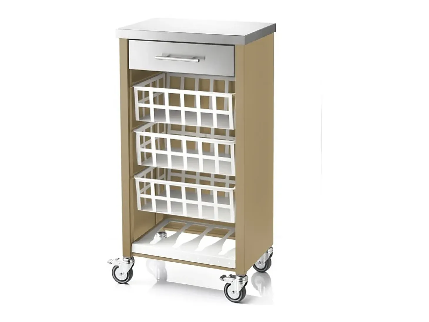 Carrito de cocina, carrito verdulero – Color Arena, Inox - 93*48*34cm - MOHER