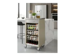 Carrito de cocina, carrito verdulero – Color Arena, Inox - 93*48*34cm - MOHER