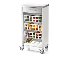 Carrito de cocina, carrito verdulero – Blanco, Inox - 93*48*34cm - MOHER