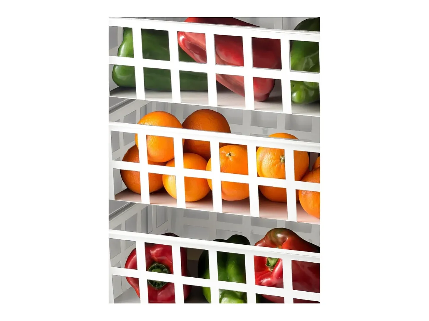 Carrito de cocina, carrito verdulero – Blanco, Inox - 93*48*34cm - MOHER