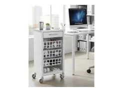 Carrito de cocina, carrito verdulero – Blanco, Inox - 93*48*34cm - MOHER