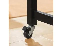 Carrito de Cocina con 2 cajones y 2 estantes,con Tablero Grande,L98 x P58 x H94cm Negro FKW74-SCH SoBuy ES