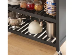 Carrito de Cocina con 2 cajones y 2 estantes,con Tablero Grande,L98 x P58 x H94cm Negro FKW74-SCH SoBuy ES
