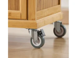 Carrito de Cocina con Piso de Acero, estantería de Cocina, Carrito de Servir de bambú,L115 x P46 x H92cm FKW70-N SoBuy ES