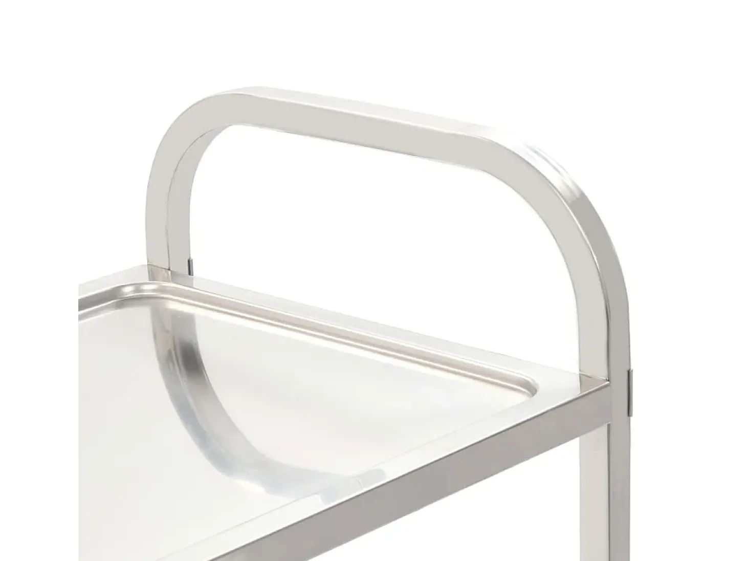 Carrito de cocina de 2 alturas acero inoxidable 96,5x55x90 cm