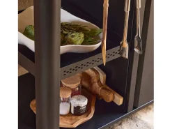 Carrito de cocina exterior de acero inoxidable de 94,5 cm con estante