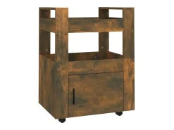 Carrito de cocina madera contrachapada roble ahumado 60x45x80cm