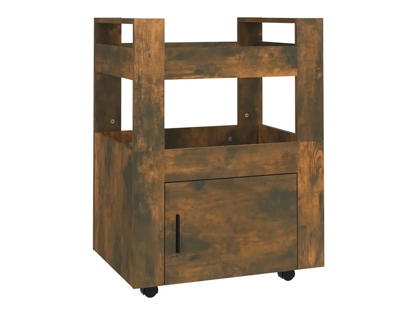 Carrito de cocina madera contrachapada roble ahumado 60x45x80cm