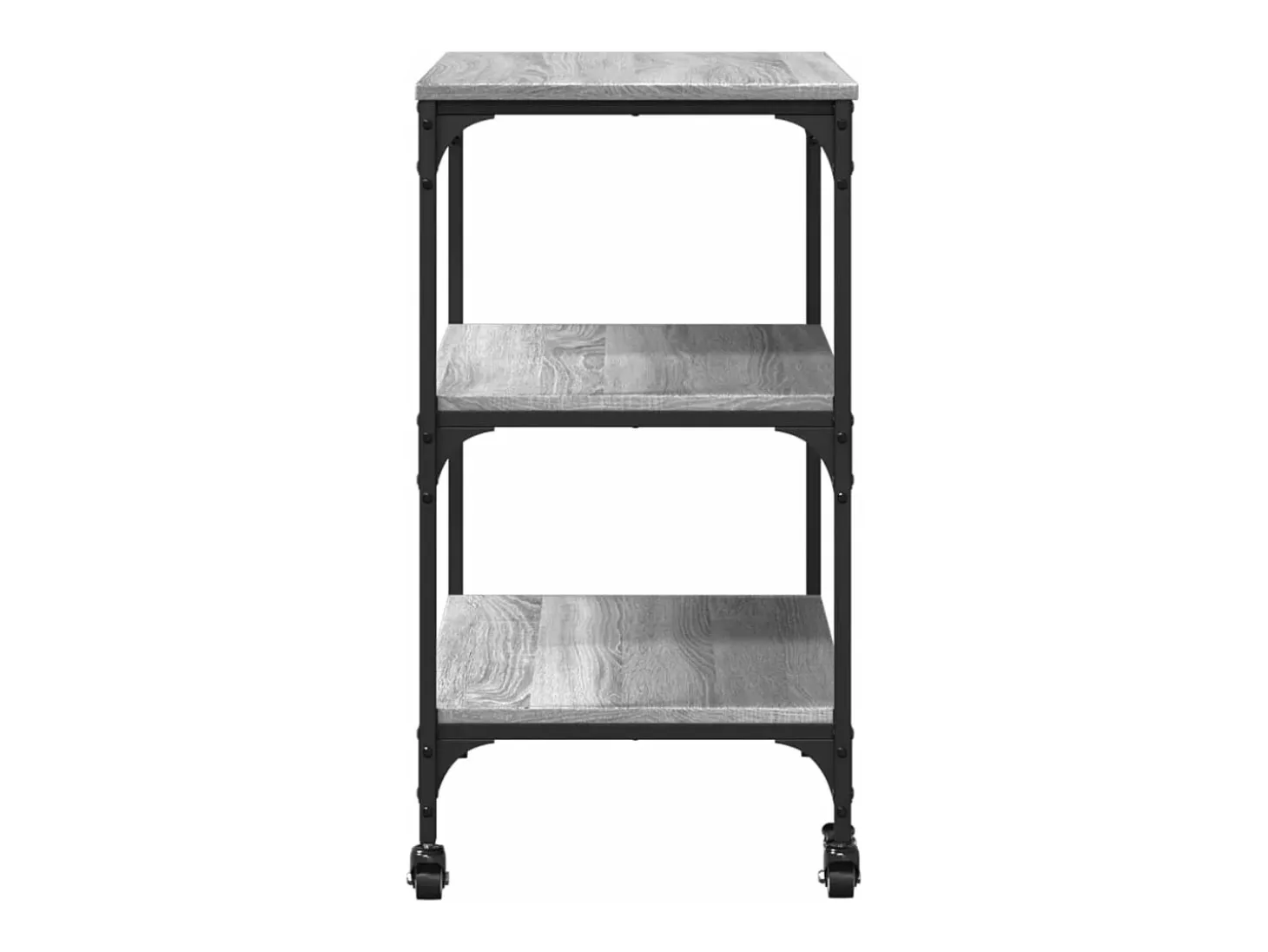 Carrito de cocina madera de ingeniería gris Sonoma 60x41x76 cm