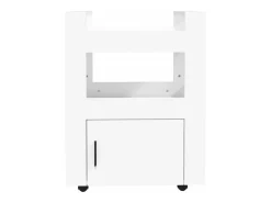 Carrito de cocina madera contrachapada blanco 60x45x80 cm