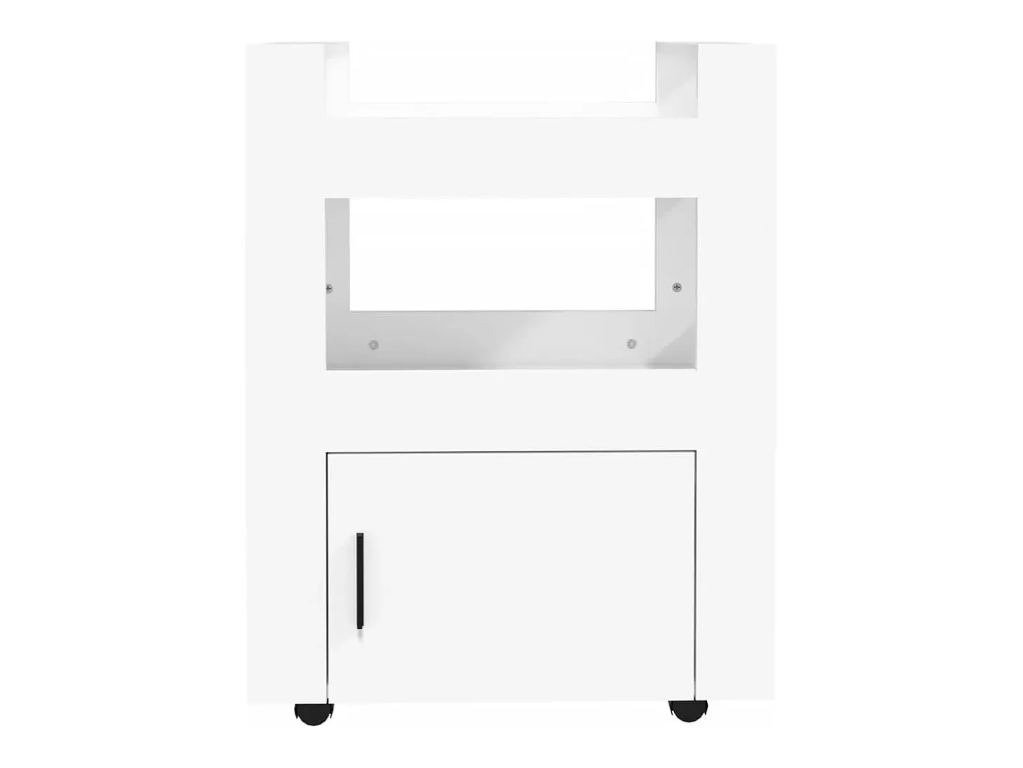 Carrito de cocina madera contrachapada blanco 60x45x80 cm