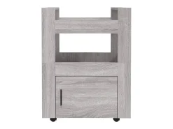 Carrito de cocina madera contrachapada gris Sonoma 60x45x80 cm