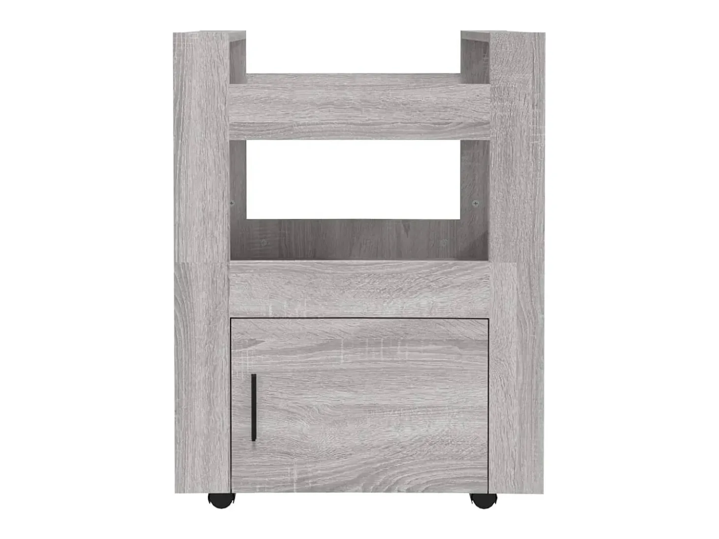 Carrito de cocina madera contrachapada gris Sonoma 60x45x80 cm